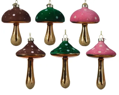 Paddenstoel glas l7b7h9.5 cm ass kerst Decoris - Decoris Paddenstoel glas l7b7h9.5 cm ass kerst Decoris - Decoris