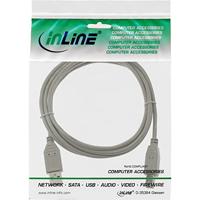 Intos USB 2.0 kabel USB aansluitkabel A/S-B/S 0.5m grijs - thumbnail