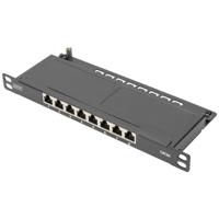 Digitus DN-91608S-SL-EA 8 poorten Patchpaneel 254 mm (10) CAT 6A 0.5 HE Ingericht - thumbnail