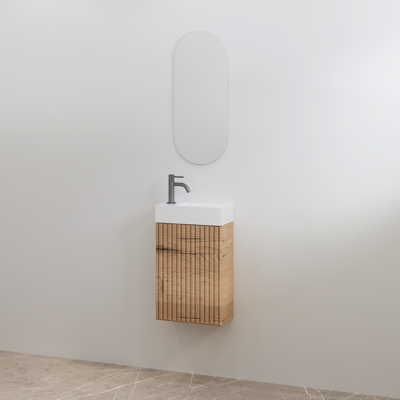 Toiletmeubelset Geribbeld Best-Design Mali Halifax Onderkast + Wit Fontein Toiletmeubelset Geribbeld Best-Design Mali Halifax Onderkast + Wit Fontein