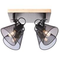 Brilliant 40135/76 - 4 Spots Plafondlamp Metaal/Hout - thumbnail