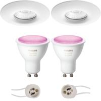 Philips Hue LED Spot Set GU10 - Waterdicht IP65 - Mat Wit - Ø82mm - White and Color Ambiance - Bluetooth - thumbnail