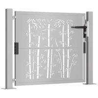 VidaXL Poort met bamboe-ontwerp 105x105 cm cortenstaal - thumbnail