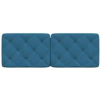 Hoofdbordkussen 140 cm fluweel blauw - thumbnail