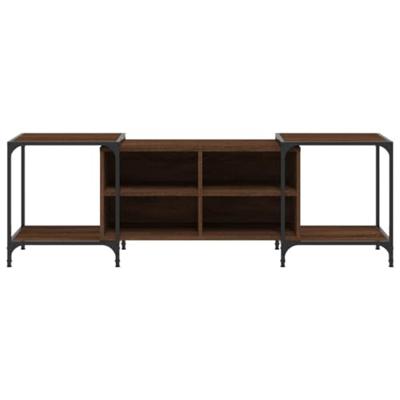 Tv-meubel 153x37x50 cm bewerkt hout bruineikenkleurig