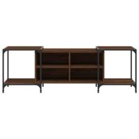 Tv-meubel 153x37x50 cm bewerkt hout bruineikenkleurig - thumbnail