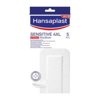 Hansaplast Pleisters sensitive 4XL 5 Stuks Hansaplast Pleisters sensitive 4XL 5 Stuks