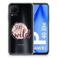 Huawei P40 Lite Telefoonhoesje met Naam Boho Stay Wild - thumbnail
