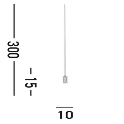 Searchlight 1-lichts hanglampSuspension zilver - 77651SS