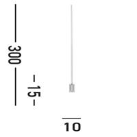 Searchlight 1-lichts hanglampSuspension zilver - 77651SS - thumbnail
