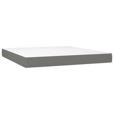 Boxspring met matras stof donkergrijs 180x200 cm