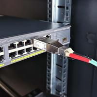StarTech.com Gigabit Glasvezel naar RJ45 Ethernet Media Converter Dongle, Optical Singlemode 10km/Multimode 800m, PoE Voeding - thumbnail