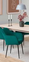 Sohome Eetkamerstoel 'Albin' Velvet, kleur Bottle Green - thumbnail