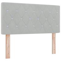Boxspringbed met matras fluweel lichtgrijs Single - thumbnail