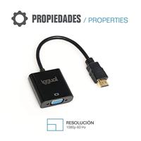 HDMI-Kabel iggual IGG317303 Zwart WUXGA - thumbnail