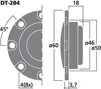 Monacor DT-284 Dome-tweeter 60 W 4 Ω - thumbnail