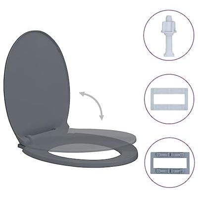VidaXL Toiletbril soft-close ovaal grijs VidaXL Toiletbril soft-close ovaal grijs