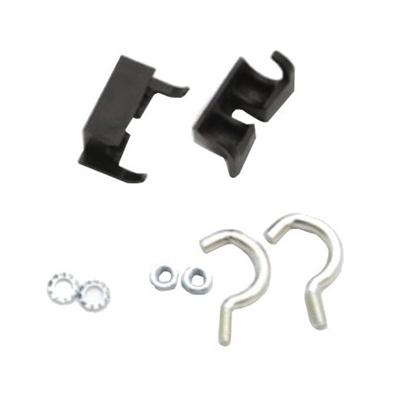 Simson ringslot montageset normaal - 2 haken, 2 klemmen, 2 bouten, 2 ringen - zwart