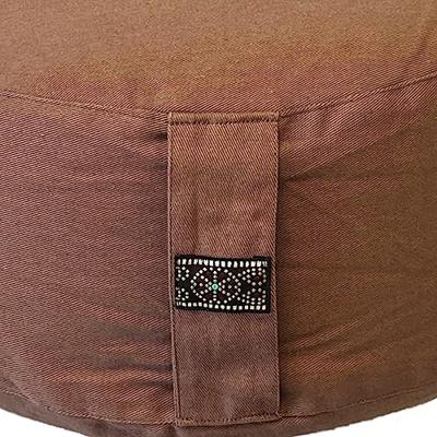 Yogi & Yogini Meditatiekussen Rond Katoen Bruin - 33 x 17 cm