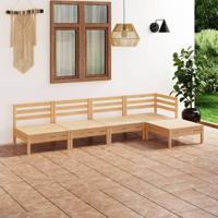 5-delige Loungeset massief grenenhout - thumbnail