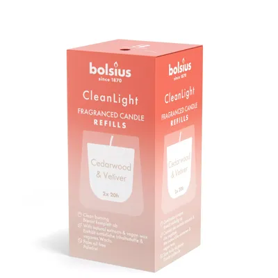 Bolsius cleanlight navulling Cedarwood & Vetiver - thumbnail