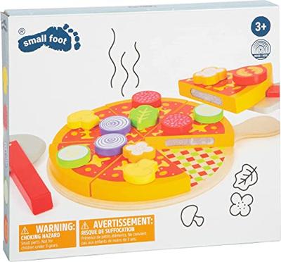 Small Foot houten snijen speeleten pizza set, 21dlg. Small Foot houten snijen speeleten pizza set, 21dlg.