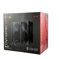 Woxter Dynamic Line 410 stereo luidspreker 2.0, zelfversterkend, met 150 W vermogen, hout, 4 inch woofers, 2 tweeters, 3,5 mm, RCA, volumeregeling, hoge tonen, bas, zwart - thumbnail