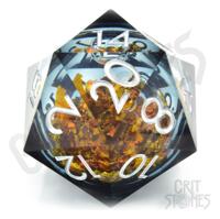 CritStones Liquid Core Dice D20 King Midas 5 cm - thumbnail