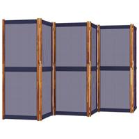 Kamerscherm met 6 panelen 420x180 cm donkerblauw - thumbnail