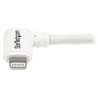 .com Haakse Lightning naar USB kabel voor iPhone  iPod  iPad - Apple MFI certified - 1 m - wit - Lightning-kabel - Lightning male naar USB male - 1 m - thumbnail