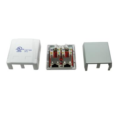 LogiLink NP0074 2 x RJ-45 Wit wandcontactdoos LogiLink NP0074 2 x RJ-45 Wit wandcontactdoos
