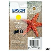 Originele inkt cartridge Epson XP-2100, 3100, 4100 / WF-2830DWF, 2850DW - Nº 603 Geel (10 Stuks) - thumbnail