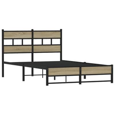 Bedframe zonder matras metaal sonoma eikenkleurig 120x190 cm