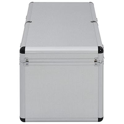VidaXL Opbergkoffers 2 st aluminium zilverkleurig