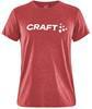 Craft 1913422 Community Logo SS Tee W - Bright Red/Melange - XL - thumbnail