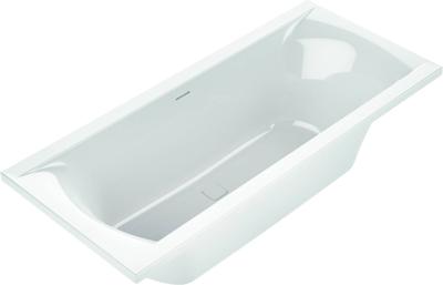 Ben Naria Design inbouwbad met 2 ligzijdes 170x75cm glans wit acryl incl. afvoer wit