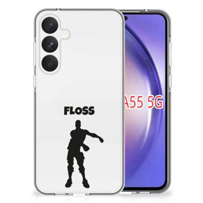 Samsung Galaxy A55 Telefoonhoesje met Naam Floss Samsung Galaxy A55 Telefoonhoesje met Naam Floss