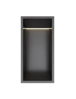 Hotbath &MORE Inbouwnis 30x15x10cm met LED IP44 Geborsteld Zwart PVD - thumbnail