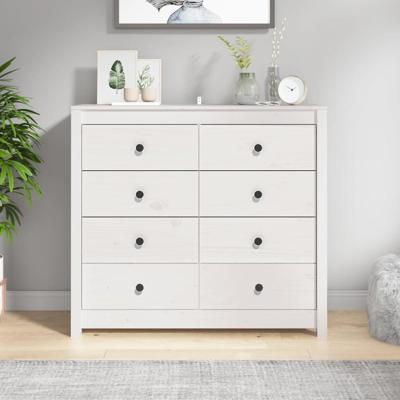 Dressoir 100x40x90 cm massief grenenhout wit