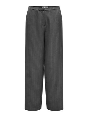 Only Onlaggie Life Mw Pinstripe Wide Pant Tlr Broek Dark Grey Melange