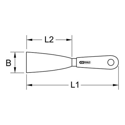 KS Tools 9620306 Schraapspatel (l x b) 200 mm x 100 mm