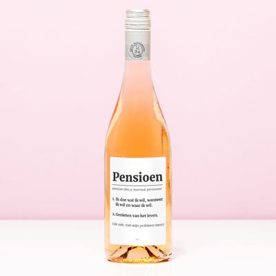 Wijnfles Pensioen Woordenboek - Rosé (Blush Rosé)