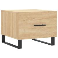 Salontafels 2 st 50x50x40 cm bewerkt hout sonoma eikenkleurig - thumbnail