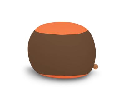 Terapy Stanley zitzak - Bruin + Oranje | 70cm x 70cm x 80cm