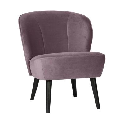 WOOOD Fauteuil 'Sara' Velvet, kleur Warm Lila