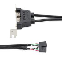 StarTech.com 2-poorts USB 2.0 Low Profile Slotplaat - vrouwelijk - thumbnail