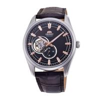 Orient Small semi skeleton leer - Herenhorloge - thumbnail