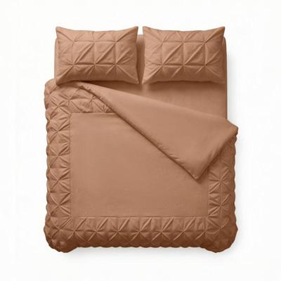 Sleeptime Border Pintuck Mocha Moose 240 x 200/220 cm