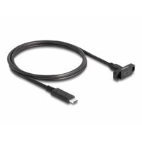 DeLOCK 87824 USB-kabel USB 3.2 Gen 2 (3.1 Gen 2) 1 m USB C Zwart - thumbnail