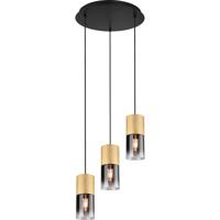 LED Hanglamp - Trion Roba - E27 Fitting - 3-lichts - Rond - Mat Goud - Aluminium - thumbnail